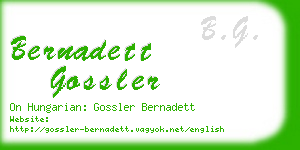 bernadett gossler business card